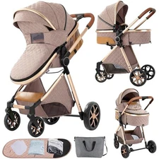 2 in 1 Baby Stroller Reversible Convertible Infant Bassinet Stroller Toddler NEW