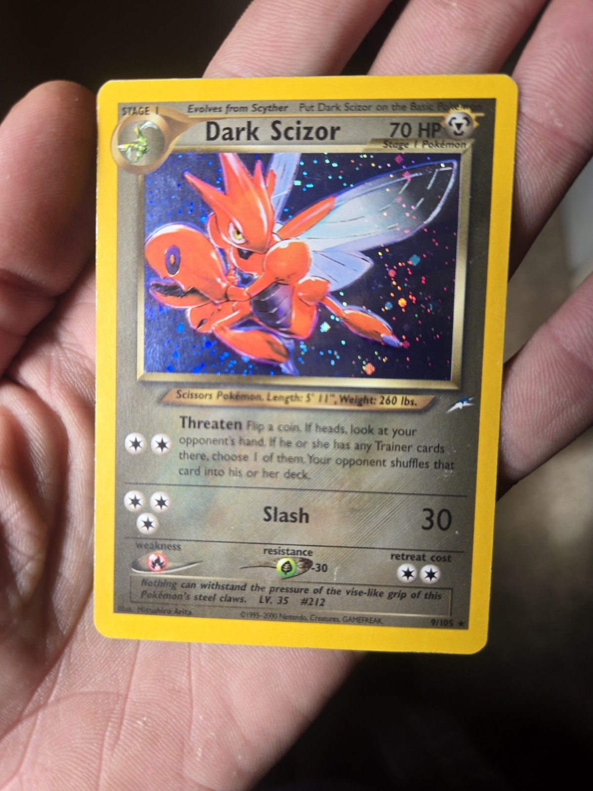 Dark Scizor 9/105 Neo Destiny Holo