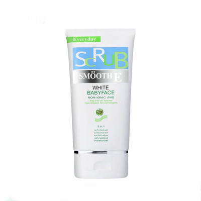 Smooth E White Babyface Scrub Cleanser Everyday Moisturizer Non-Ionic 36g