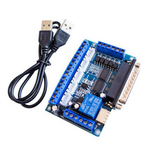5 Axis CNC Interface Adapter Breakout Board For Mach3 Stepper Motor Driver+Cable