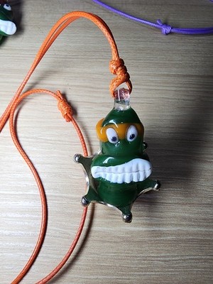 ninja turtle glass pendant 