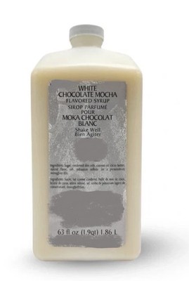 White Chocolate Mocha Flavored Syrup BB 10/2026