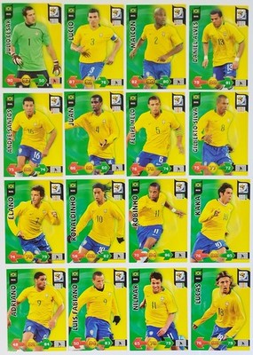 Südafrika 2010 Adrenalyn Lot 16 Karten Brasilien Ronaldinho Kaka Adriano Lucas