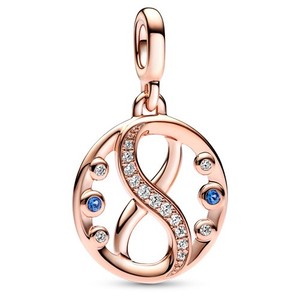 Authentic Pandora ME Infinity Symbol Medallion Rose Gold Plated Crystal Charm 782696C01