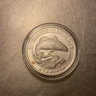 National Fishing Grand Slam One Troy Oz .999 Silver Round - Weakfish