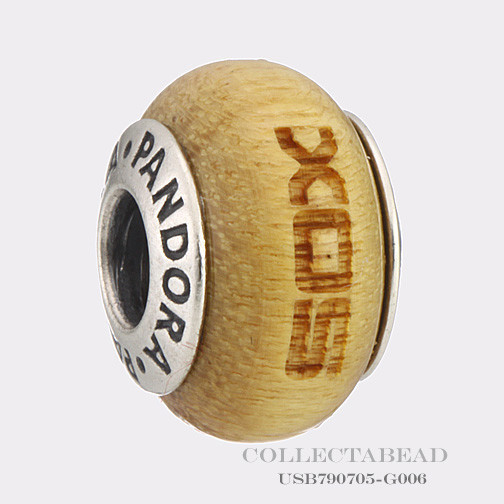 Authentic Pandora Silver Chicago White Sox Baseball Wood Charm USB790705-G006