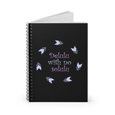 Spiral Notebook - Delulu with no solulu quote Stationery Set, Journal, Writing