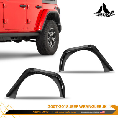 Rear Fender Flares for 2007-2018 Jeep Wrangler JK & JKU Unlimited Off-Road Steel