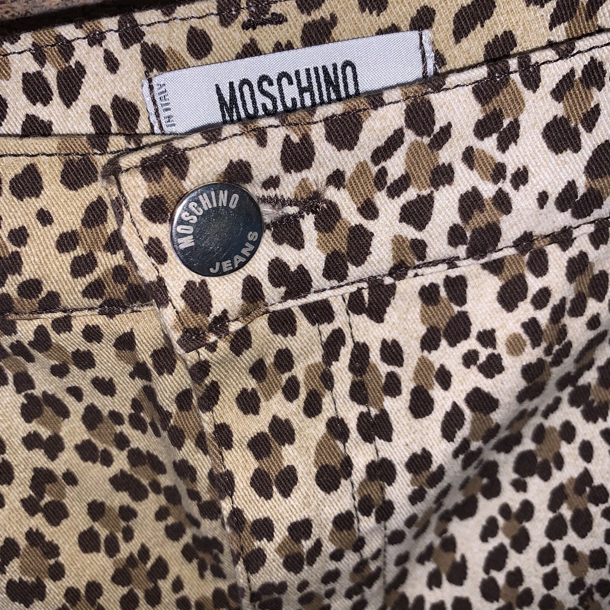 パンツ Moschino Pants With Animal Pattern Vintage Moschino Jeans Leopard Print Trousers Pants Woman's