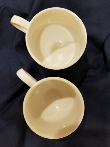 Ensemble de deux tasses à thé estampillées paon vintage H 9 en os - Photo 4/5