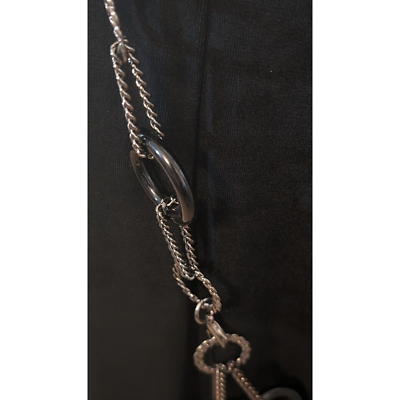 Gun Metal Black Acrylic Hoop Chain Link Belt Up to 48\