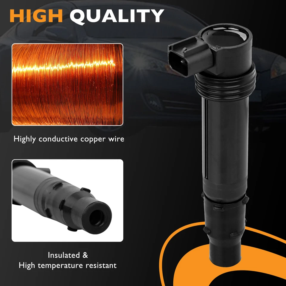 Pacote com 4 bobinas de ignição F6T570 para 2003-18 Kawasaki Ninja ZX-6R ZX-6RR 21171-1282 - Imagem 4 de 4