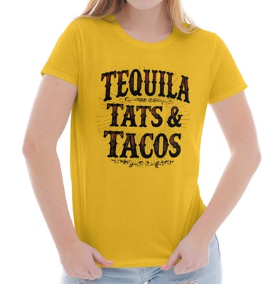 Funny Taco Tuesday Drinking Tequila Party Graphic T Shirts for Women T-Shirts