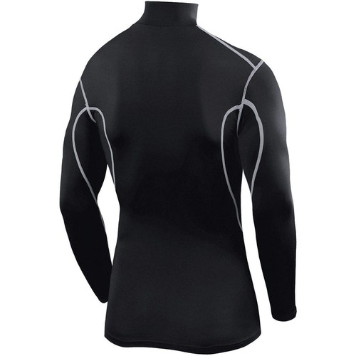 TCA Pro Performance Mock Junior Compression Top Black Long Sleeve Kids Running - Picture 2 of 2