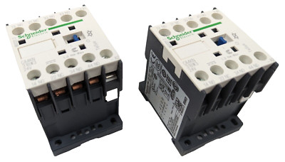 2pcs Schneider Control Relay Contactor CA4KN31BW3 24Vdc Coil DIN Rail 600VAC 10A