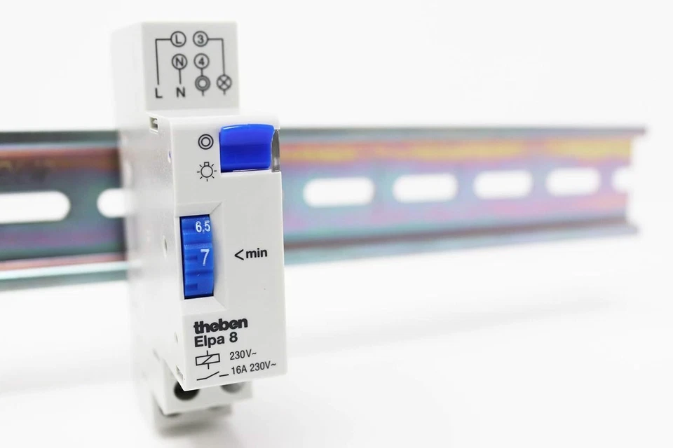Theben Treppenlicht-Zeitschalter ELPA 8, elektromechanisch, 4-Leiter, 3-Leiter - Bild 3 von 4