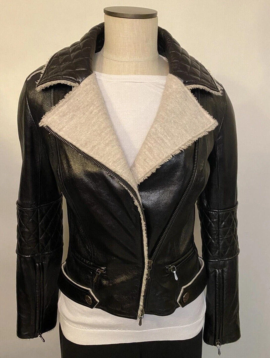 CHANEL Solid Leather Outer Shell Coats, Jackets & Vests for Women