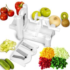 SPIRAL SLICER CUTTER CHOPPER SPIRALIZER SHRED FOR VEGETABLE FRUIT TWISTER PEELER