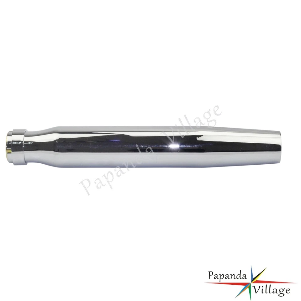 Silenciador de escape de hierro galvanizado cromado 385 mm para Suzuki LS650 Boulevard Foto 3 de 4