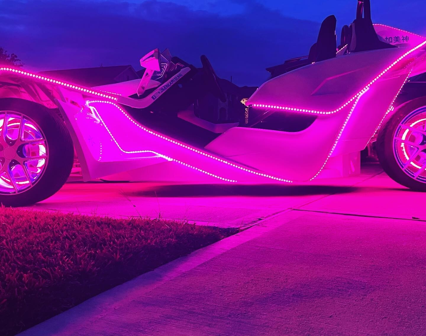 3PCS 15.5" Bluetooth Dual Row RGB MultiColor for Polaris Slingshot