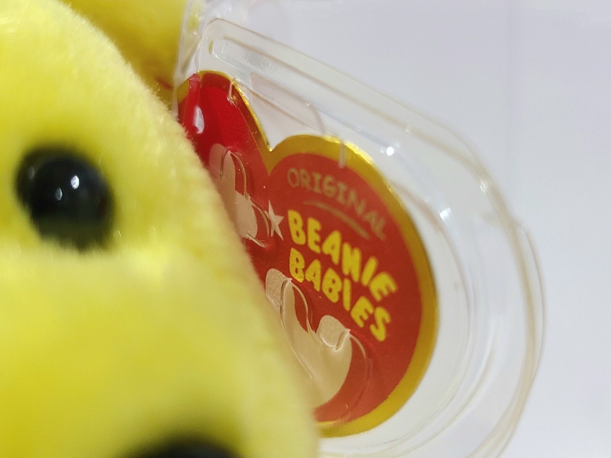 Ty Beanie Baby Babies Rare SoftBank HAWKS 2007 Yellow TBB