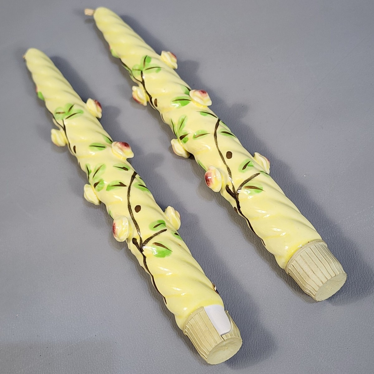 Vintage Hand Painted Candlesticks Japan Porcelain 10