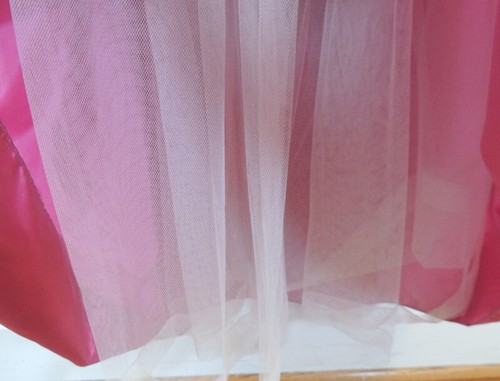 Vintage 1980's Victor Costa Pink Gown Dress Womens 6 Double Accordion Ruffles - Picture 13 of 16