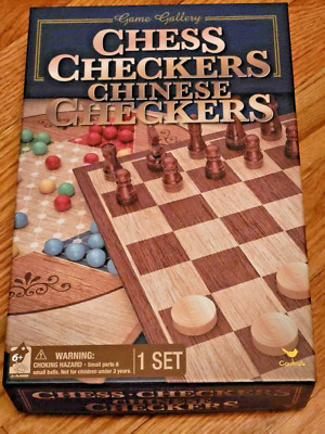 Chess, Checkers, & Chinese Checkers By Game Gallery Brand New In Box