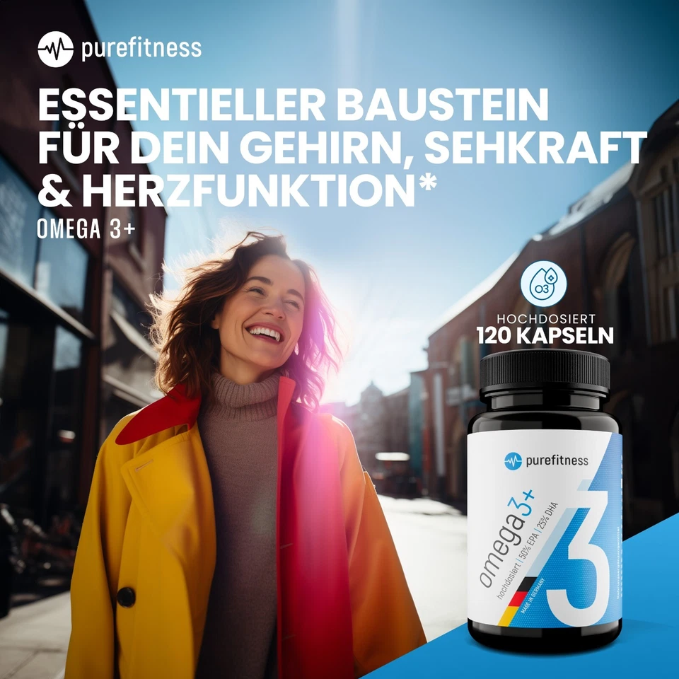 Omega 3  Plus 2000mg 1000mg EPA & 500mg DHA à Tagesdosis 120 Kapseln - Bild 2 von 4