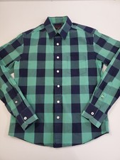 UNTUCKit Bonarda Size Small Slim Fit Green Check Long Sleeve Button Down Shirt