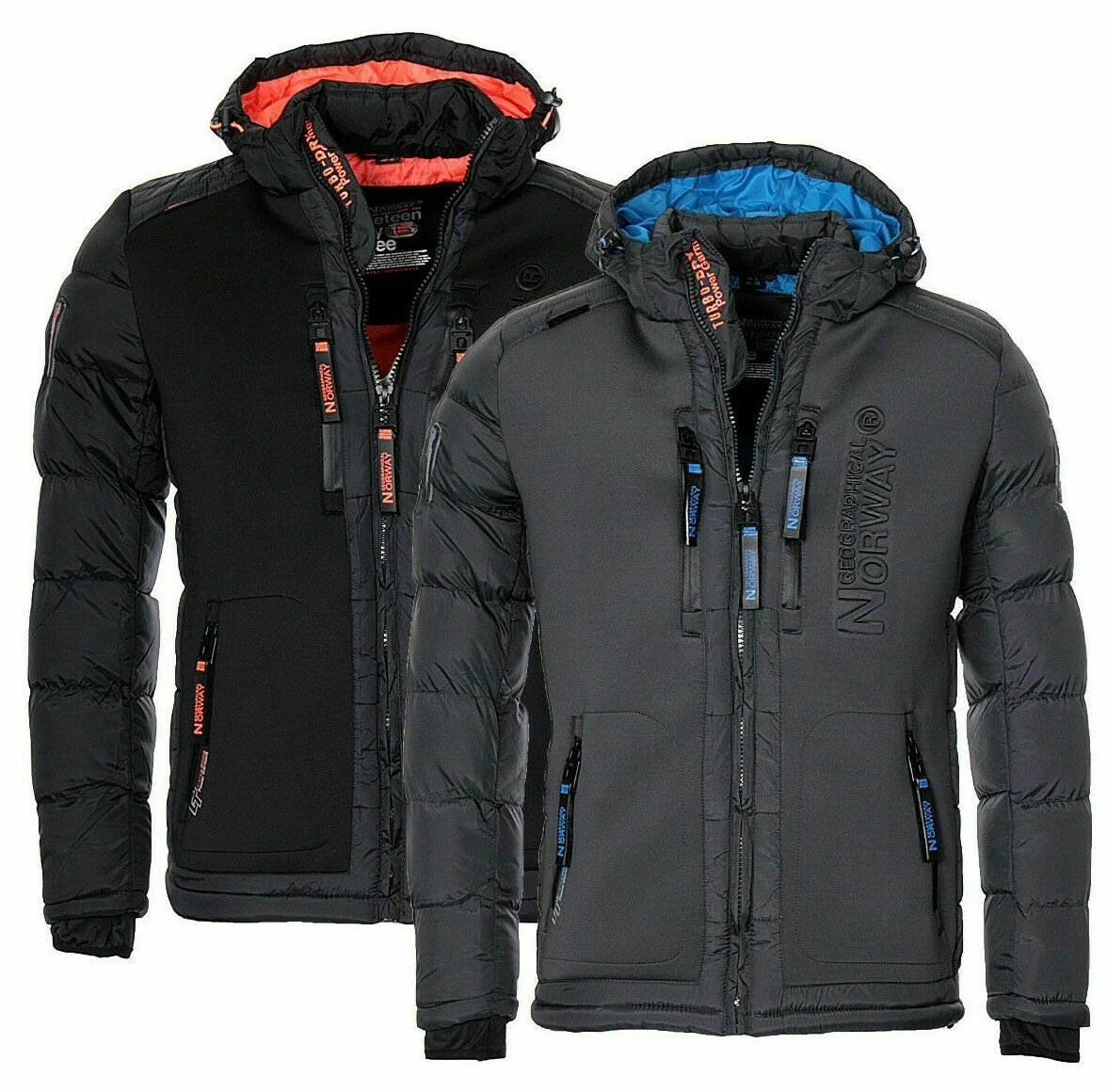 Geographical Norway Warm Men's Winter Jacket Quilted Jacket Parka Ski  Outdoor