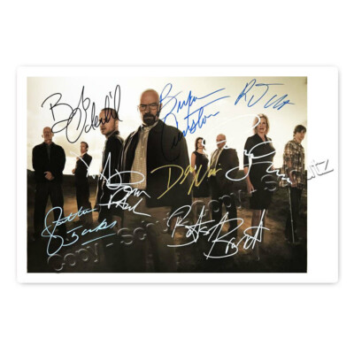Breaking Bad - Cast - Cranston, 8 Unterschriften - Autogrammfotokarte 
