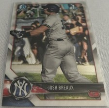 2018 Bowman Chrome Draft Baseball Josh Breaux New York Yankees 1st Bowman #BDC57