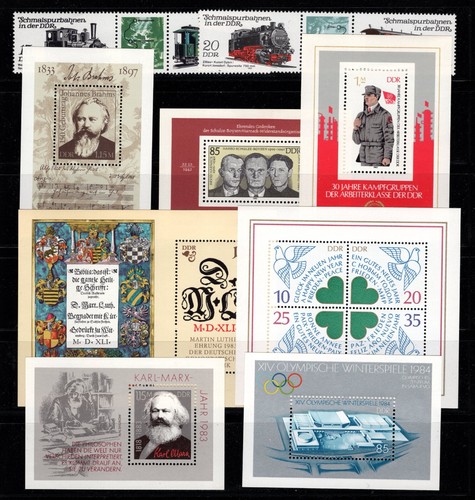 GERMANY: DDR/GDR, Sc#2313/C10, 1983 Collection: 70+ Stamps & 7 Sheets MNH OG - Picture 4 of 4