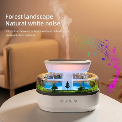 Raindrop Diffuser Humidifier US,EU Plug Quiet for Bedside Table Reading Desktop