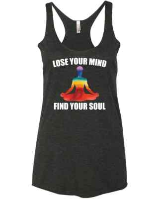 Yoga Lose Your Mind Find Your Soul Buddha Yoga Teacher Vintage Racer Tank Top