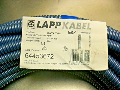 QTY 50M LAPP KABEL SILVYN-PU Conduit, Sleeving & Cable Carrier Systems 10 x 14mm