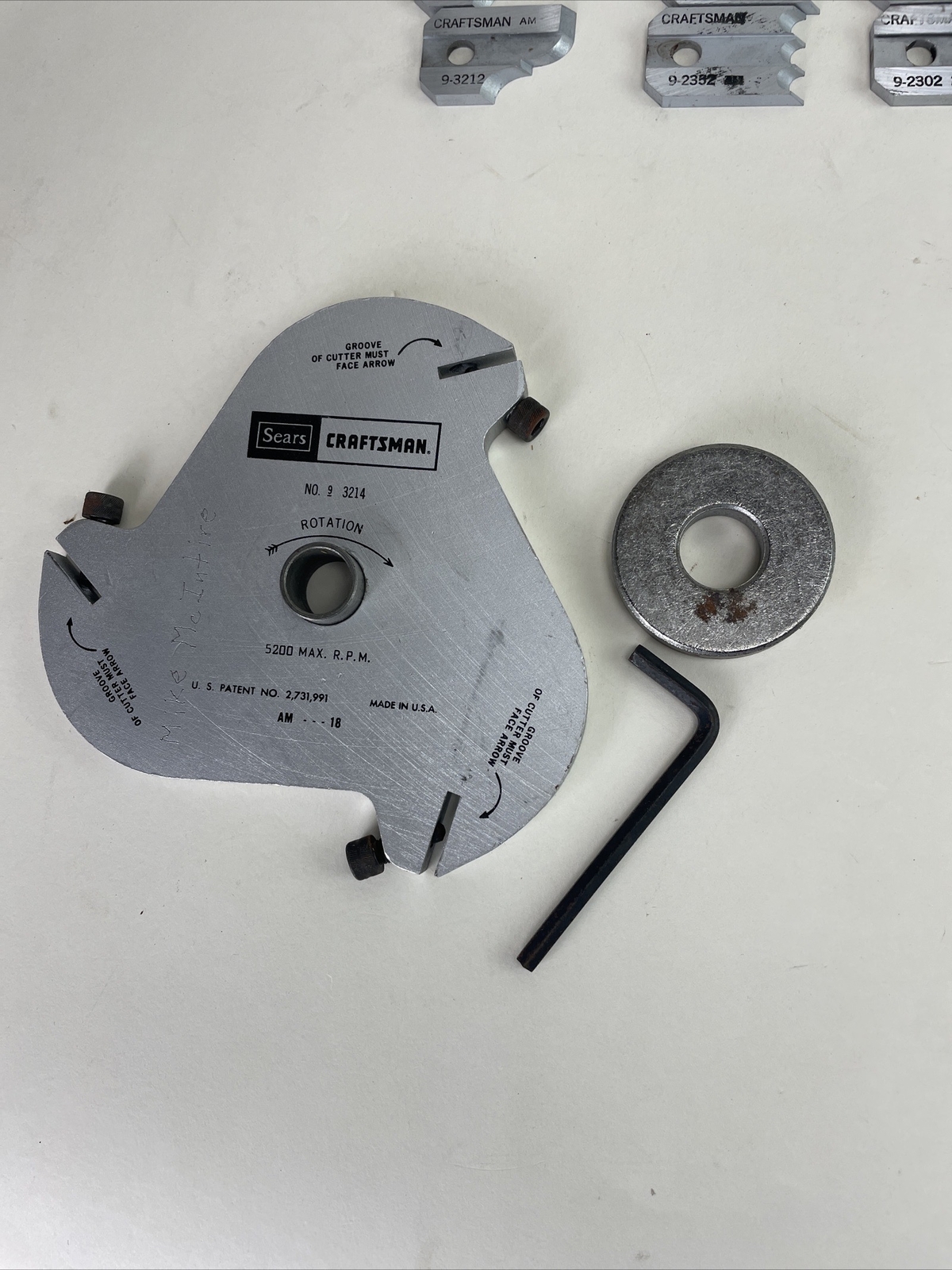 Sears Craftsman Molding Head TripleCutter w 4 Sets of Blades 9 3214