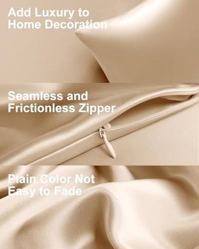 Silk Pillowcase for Hair and Skin 100% Mulberry Silk Bed Pillowcase 22 Momme - Picture 5 of 7