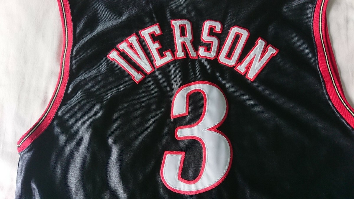 Allen Iverson Philadelphia 76ers Sixers Champion NBA Jersey Black