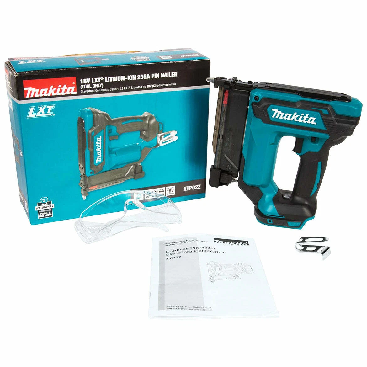 Makita XTP02Z 18 Volt 23 Gauge Lithium Ion Cordless Pin Nailer