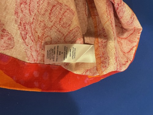 Linen New Ladies shorts Size S Scoop Elastic Waist Red/Pink/Orange - Picture 8 of 13