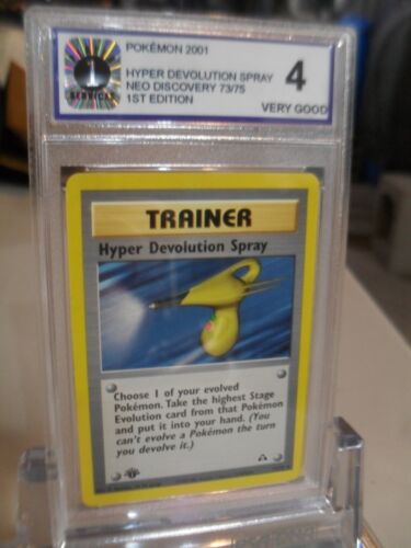 P1 Graded 4 Hyper Devolution Spray 73/75 1st edition Neo Discovery Pokemon Card - Afbeelding 1 van 2
