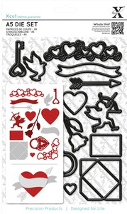Xcut 15 Pieza A5 conjunto de metal iconos del amor Die muere día de San Valentín corazones flecha de Cupido