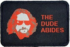 Big Lebowski THE Dude Abides Embroidered Patch BLACK OPS RED