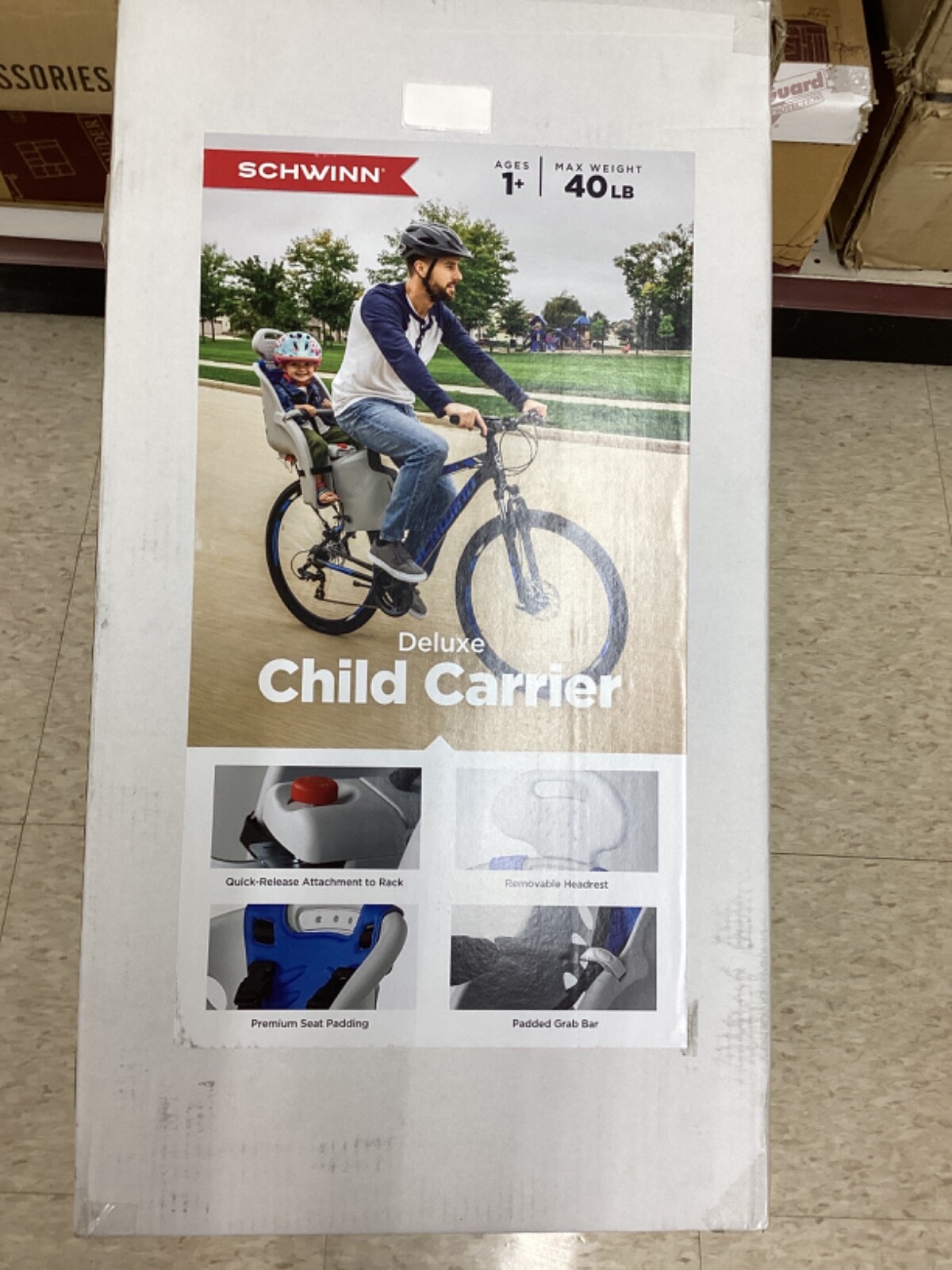Schwinn Deluxe Bicycle Mountable Child Carrier/Bike Seat For