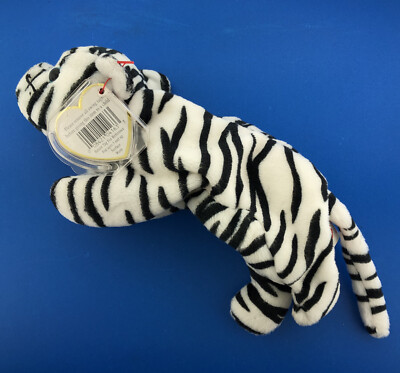 1996 Beanie Baby Blizzard The White Tiger DOB 12-12-96 Multiple