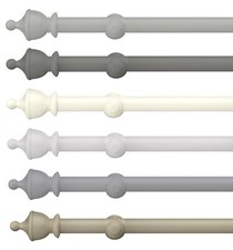 Swish Romantica Wooden Curtain Pole Set, 28mm Wood Pole, EYELET URN Finial