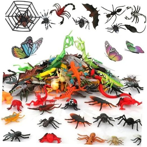 165 Pieces Plastic Insect Assorted Fake Insect Mini Realistic Bugs Toys 165pcs