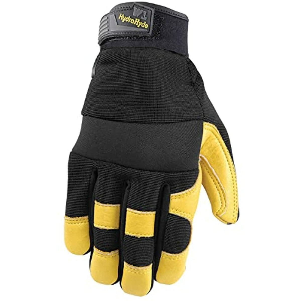 WACCA グローブ イエロー5 ブラック3 セット Wells Lamont Men's HydraHyde Leather Work Gloves, 3-pack - -Medium